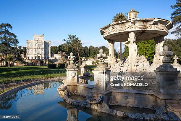 fountain of cupido- villa doria pamphili, rome italy - villa palace stock pictures, royalty-free photos & images