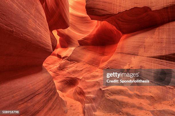 antelope canyon, arizona, usa - red texture stock-fotos und bilder