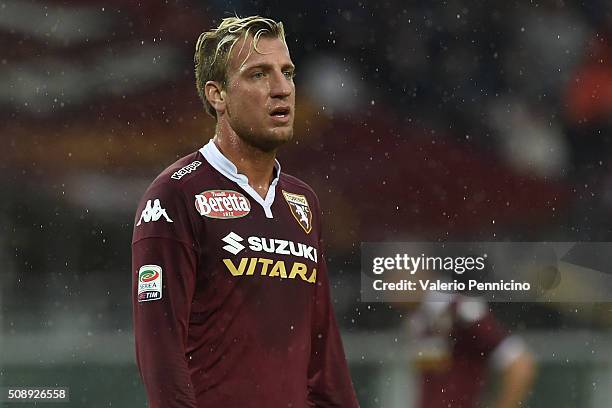 Maxi Lopez of Torino FC looks dejected during the Serie A match between Torino FC and AC Chievo Verona at Stadio Olimpico di Torino on February 7,...