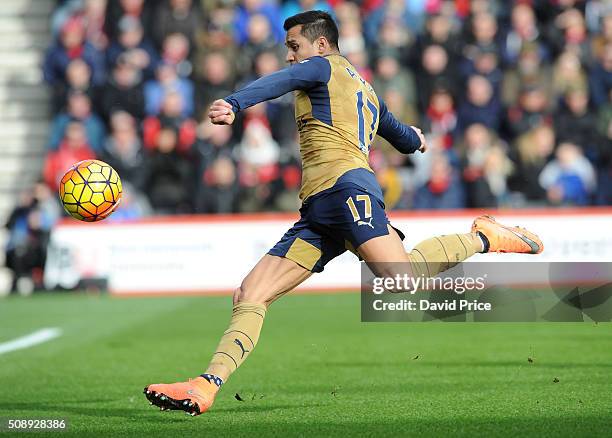 Alexis Sanchez of Arsenal during the Barclays Premier League match between AFC Bournemouth and Arsenal at The Vitality Stadium, Bournemouth 7th...