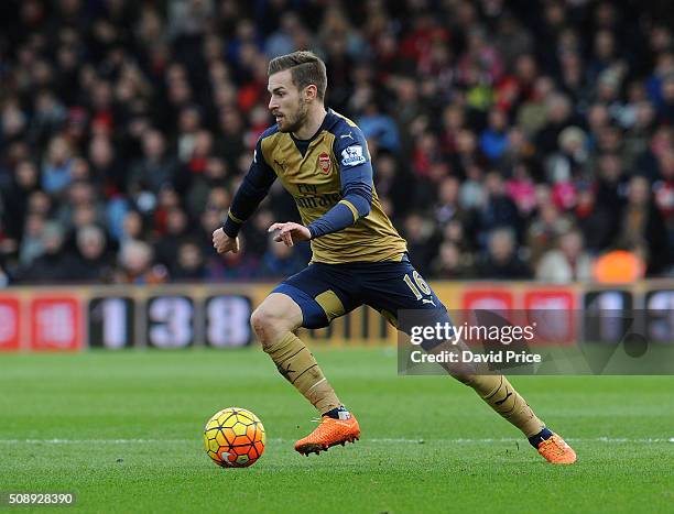 Aaron Ramsey of Arsenal during the Barclays Premier League match between AFC Bournemouth and Arsenal at The Vitality Stadium, Bournemouth 7th...