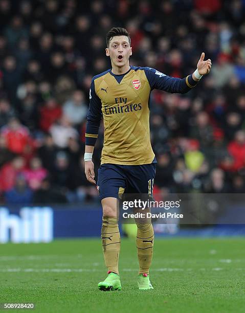 Mesut Ozil of Arsenal during the Barclays Premier League match between AFC Bournemouth and Arsenal at The Vitality Stadium, Bournemouth 7th February...