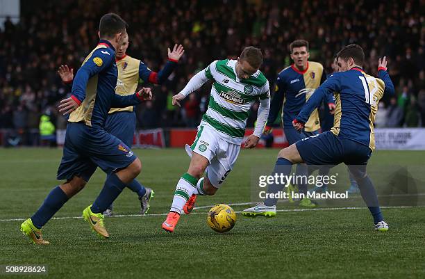 Leigh Griffiths of Celtic runs with the ball during the William Hill Scottish Cup Fifth Round match between East Kilbride and Celtic at Excelsior...