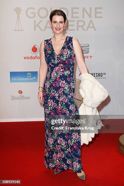 Annett Renneberg attends the Goldene Kamera 2016 on February 6, 2016 in Hamburg, Germany.