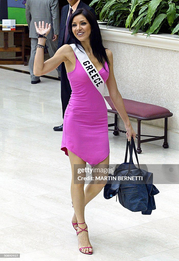 Miss Greece  Valia Kakouti walks in the