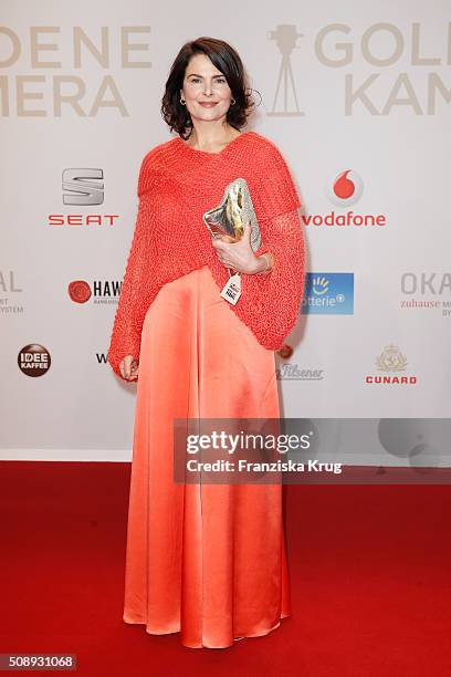 Barbara Auer attends the Goldene Kamera 2016 on February 6, 2016 in Hamburg, Germany.