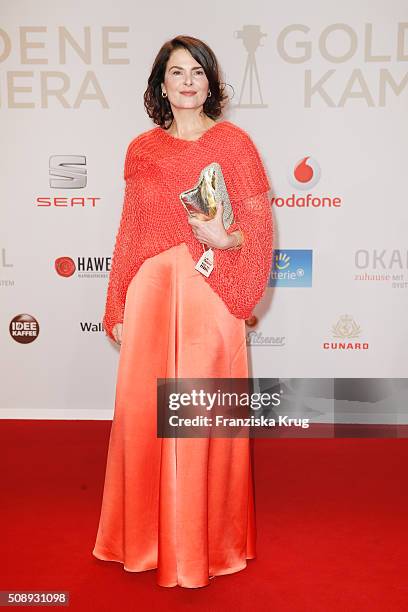 Barbara Auer attends the Goldene Kamera 2016 on February 6, 2016 in Hamburg, Germany.