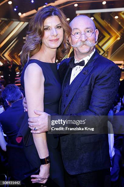 Nada Sosinka and Horst Lichter attend the Goldene Kamera 2016 show on February 6, 2016 in Hamburg, Germany.