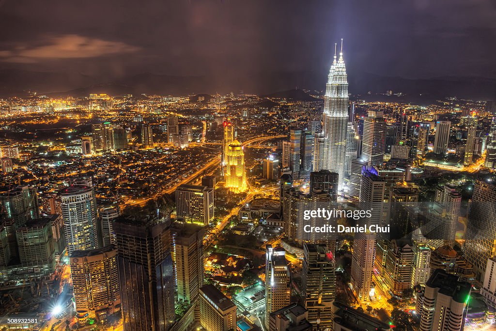 Kuala Lumpur skyline at night