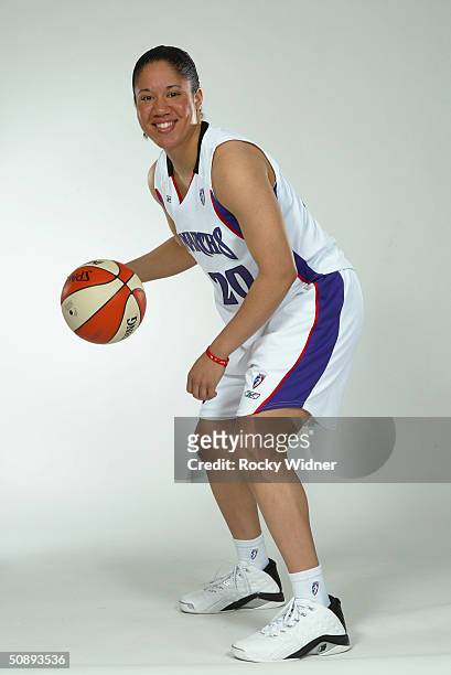 Kara Lawson of the Sacramento Monarchs poses for a portrait during the 2004 WNBA Media Day at Arco Arena on May 17, 2004 in Sacramento, California....