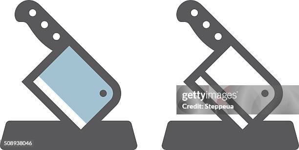 ilustraciones, imágenes clip art, dibujos animados e iconos de stock de icono cleaver - hacha pequeña