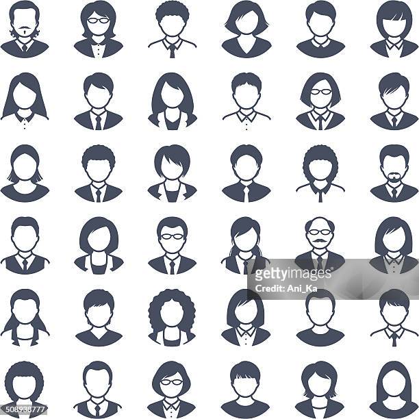 people icons - business person icon stock illustrations