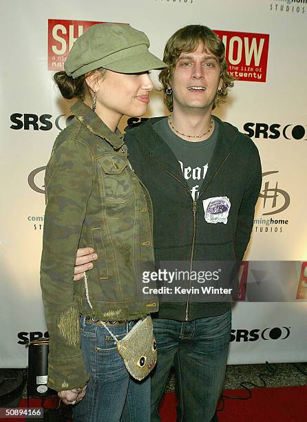 Singer Rob Thomas and his wife Marisol arrive at the DVD release party for Matchbox Twenty's "Show: A Night in the Life of matchbox twenty" at Avelon...