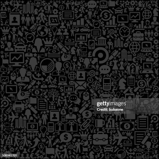 business royalty free vector art pattern on seamless background - icon collage 幅插畫檔、美工圖案、卡通及圖標