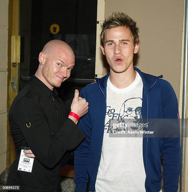 Members of rock band Lifehouse, Rick Woolstenhulme and Jason Wade, arrive at the DVD release party for Matchbox Twenty's "Show: A Night in the Life...