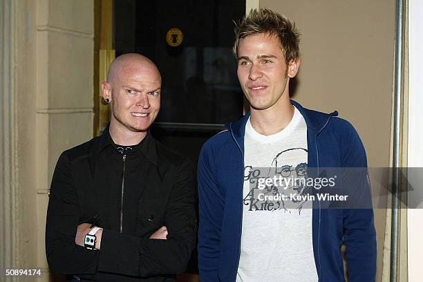 Members of rock band Lifehouse, Rick Woolstenhulme and Jason Wade, arrive at the DVD release party for Matchbox Twenty's "Show: A Night in the Life...