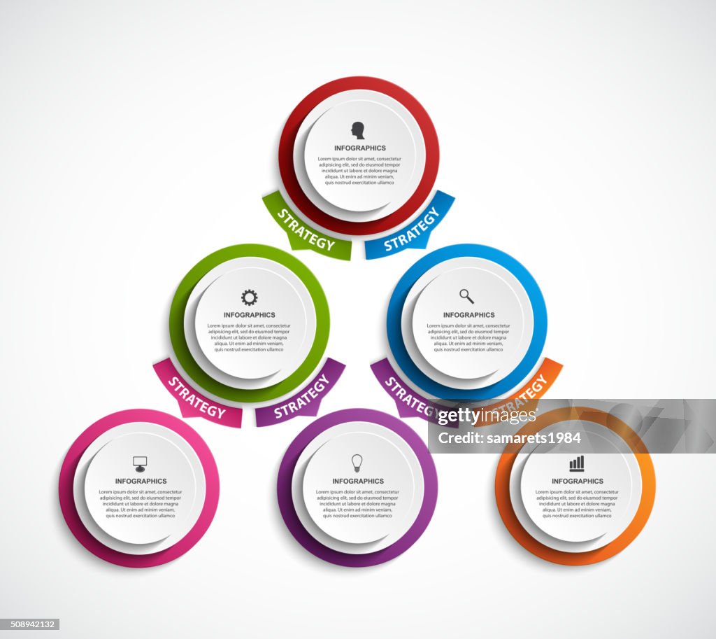 Organizational Chart Indesign File Infographic Design Organization Chart Template High-Res Vector Graphic ...