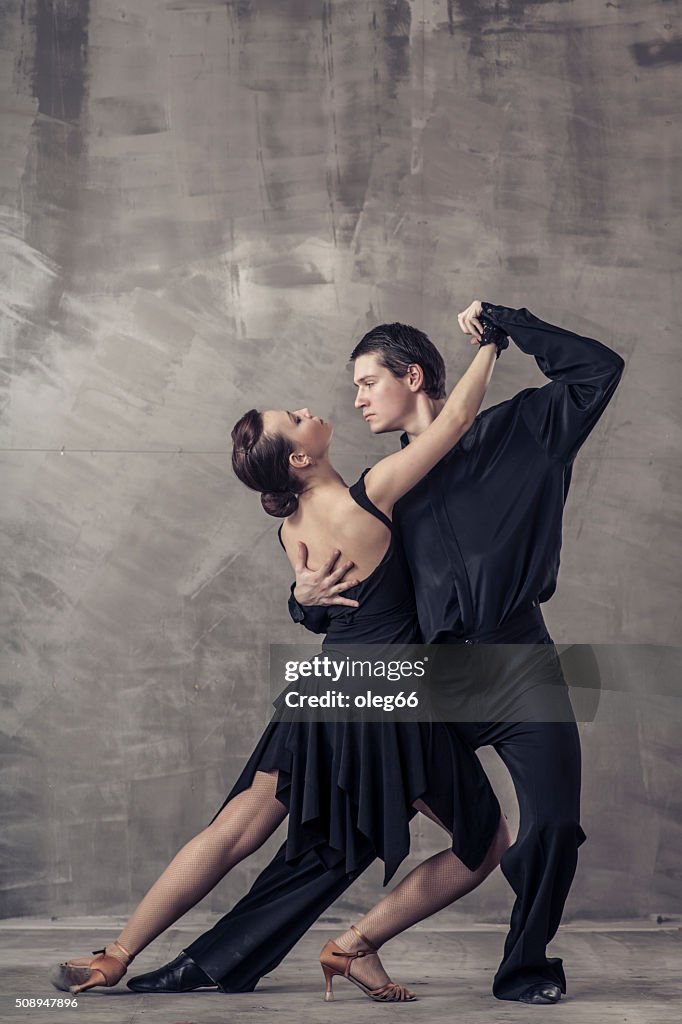 Couple dancing tango argentino