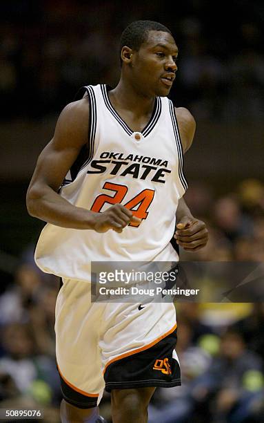 Tony Allen of Oklahoma State University Cowboys runs during the third round game of the NCAA Division I Men's Basketball Tournament against the...