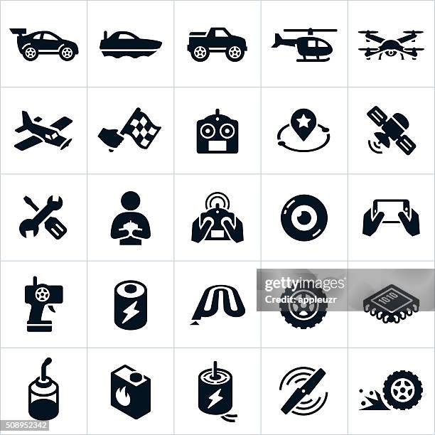 rc toys icons - remote stock illustrations