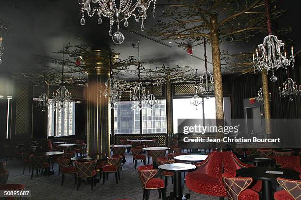 The interior of Jean-Georges Steakhouse in of the new Time Warner Building in Columbus Circle is seen April 29, 2004 in the Manhattan borough of New...