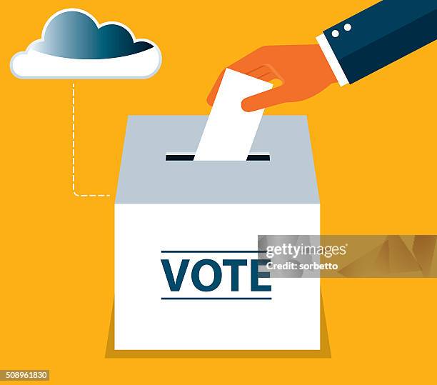 on-line voting - electronic voting stock illustrations