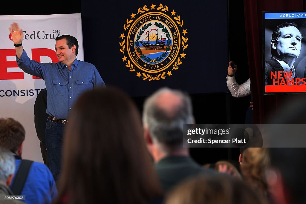 Ted Cruz Campaigns In New Hampshire Two Days Ahead Of Primary
