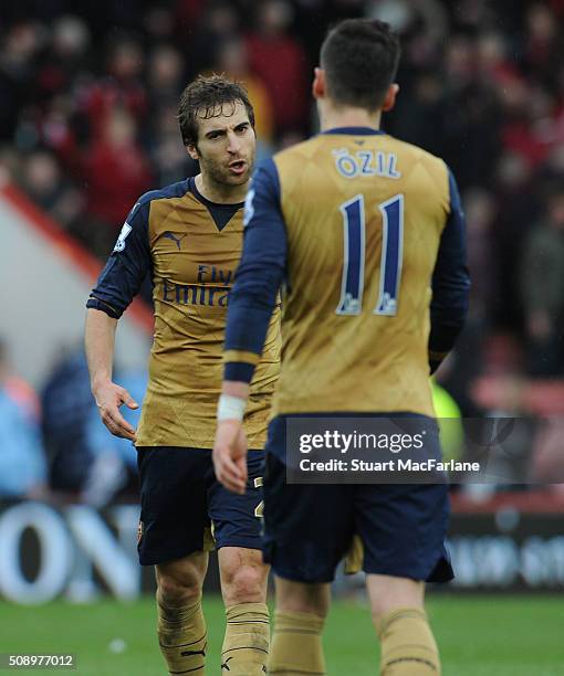 Mathieu Flamini of Arsenal during the Barclays Premier League match between AFC Bournemouth and Arsenal at The Vitality Stadium on February 7, 2016...