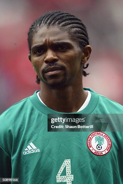 Portrait of Nwankwo Kanu of Nigeria taken prior to the African Nations Cup 2004 Semi-Final match between Tunisia and Nigeria held at the Olympic...