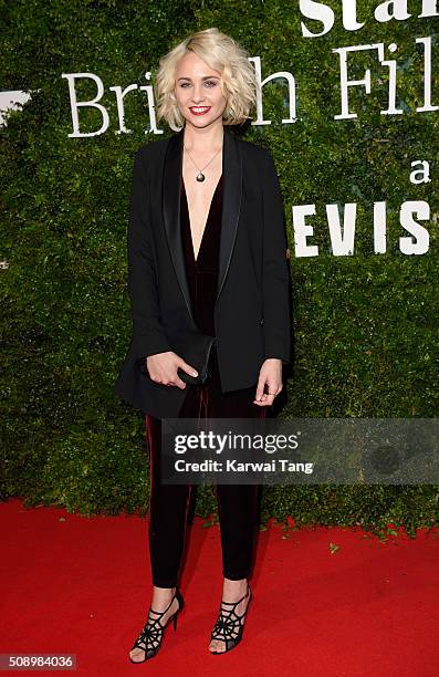 Tuppence Middleton attends the London Evening Standard British Film Awards at Television Centre on February 7, 2016 in London, England.