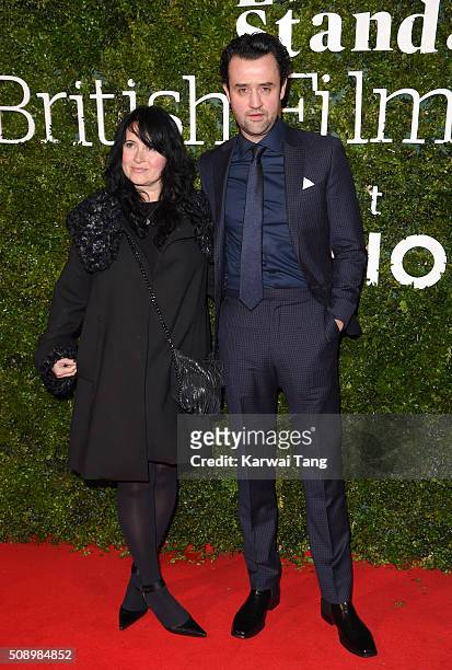 Louise Burton and Daniel Mays attend the London Evening Standard British Film Awards at Television Centre on February 7, 2016 in London, England.