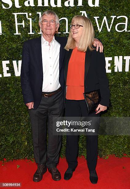 Tom Courtenay and Isabel Crossley attend the London Evening Standard British Film Awards at Television Centre on February 7, 2016 in London, England.