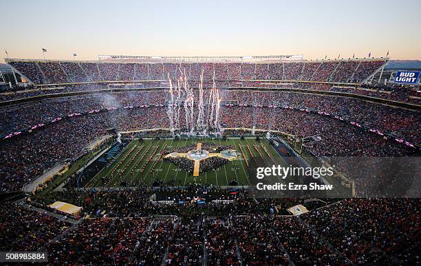 Coldplay performs during the Pepsi Super Bowl 50 Halftime Show at Levi's Stadium on February 7, 2016 in Santa Clara, California.