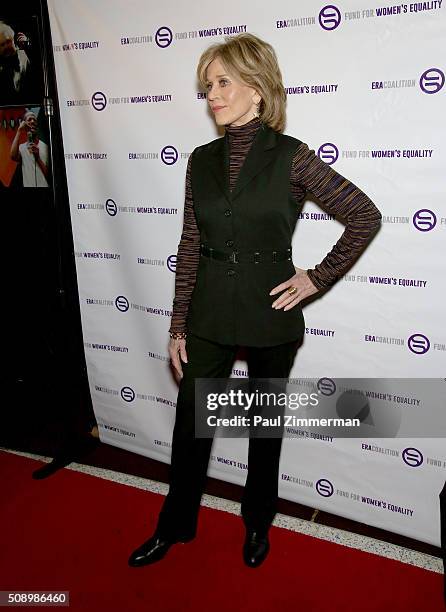 Actress Jane Fonda attends A Night Of Comedy with Jane Fonda presented by the Fund For Women's Equality & ERA Coalition Carolines On Broadway on...
