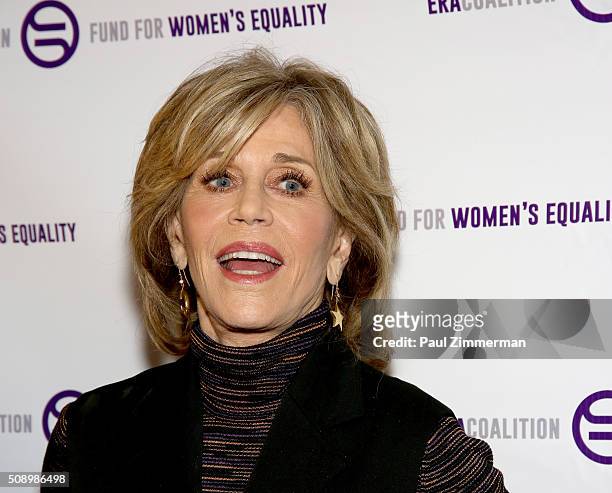 Actress Jane Fonda attends A Night Of Comedy with Jane Fonda presented by the Fund For Women's Equality & ERA Coalition Carolines On Broadway on...