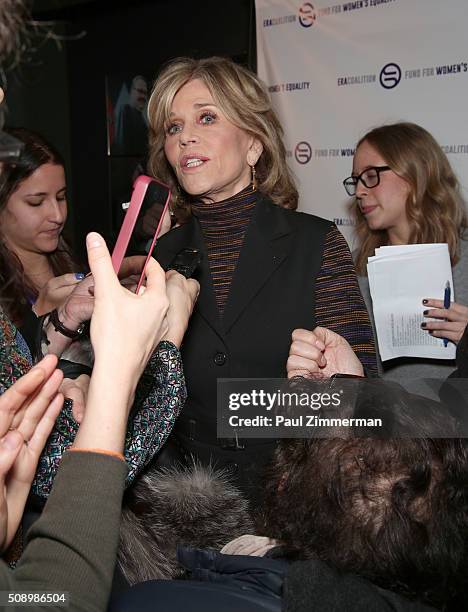 Actress Jane Fonda attends A Night Of Comedy with Jane Fonda presented by the Fund For Women's Equality & ERA Coalition Carolines On Broadway on...