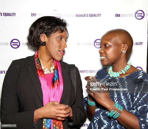 Teresa Younger and Agunda Okeyo attend A Night Of Comedy with Jane Fonda presented by the Fund For Women's Equality & ERA Coalition Carolines On...