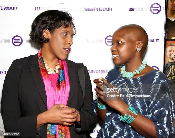 Teresa Younger and Agunda Okeyo attend A Night Of Comedy with Jane Fonda presented by the Fund For Women's Equality & ERA Coalition Carolines On...