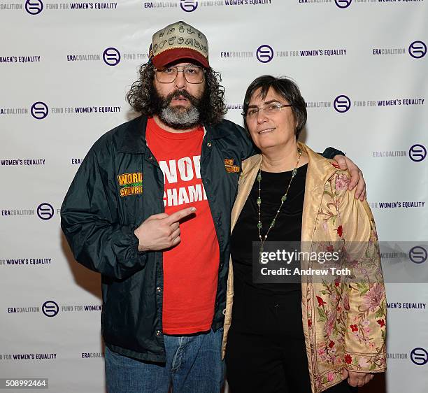 Judah Friedlander and Jessica Neuwirth attend "A Night of Comedy with Jane Fonda: Fund for Women's Equality & the ERA Coalition" on February 7, 2016...