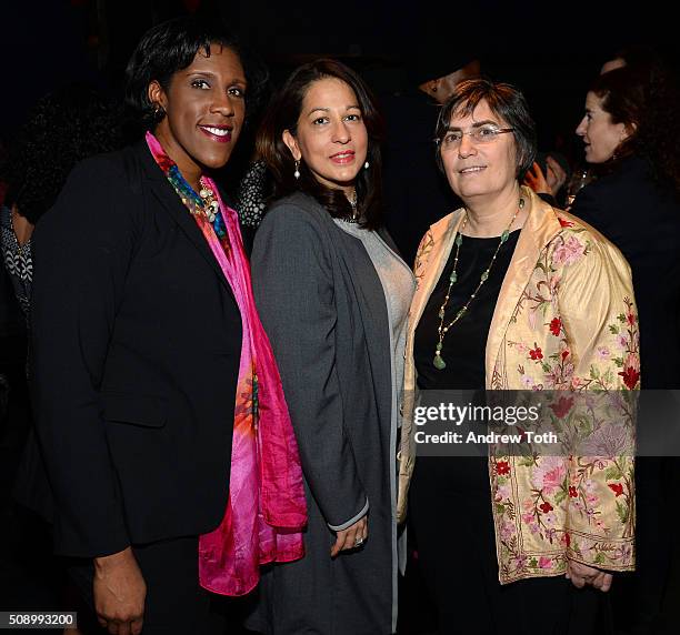 Teresa Younger, Carol Robles Roman and Jessica Neuwirth attend "A Night of Comedy with Jane Fonda: Fund for Women's Equality & the ERA Coalition" on...