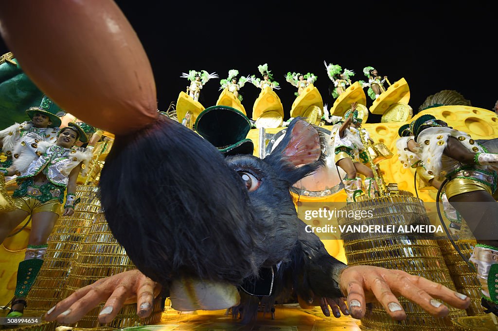 BRAZIL-CARNIVAL-RIO-PARADE-MOCIDADE DE PADRE MIGUEL