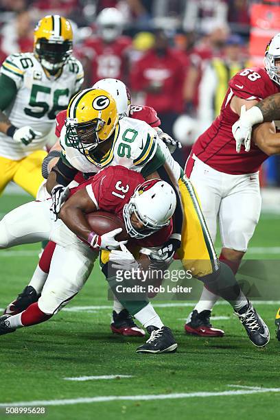 Raji of the Green Bay Packers in action during the game against the Arizona Cardinals at University of Phoenix Stadium on January 16, 2016 in...