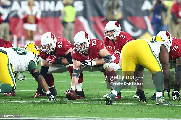 Lyle Sendlein of the Arizona Cardinals in action during the game against the Green Bay Packers at University of Phoenix Stadium on January 16, 2016...