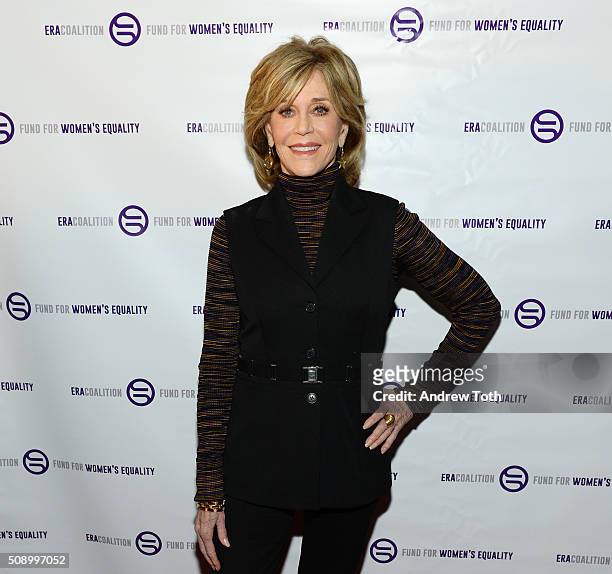 Jane Fonda attends "A Night of Comedy with Jane Fonda: Fund for Women's Equality & the ERA Coalition" on February 7, 2016 in New York City.