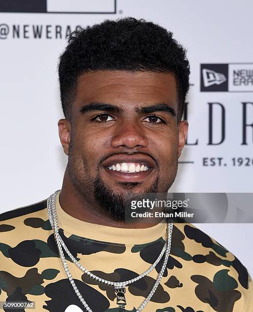 College football player Ezekiel Elliott attends the New Era Super Bowl party at The Battery on February 6, 2016 in San Francisco, California.