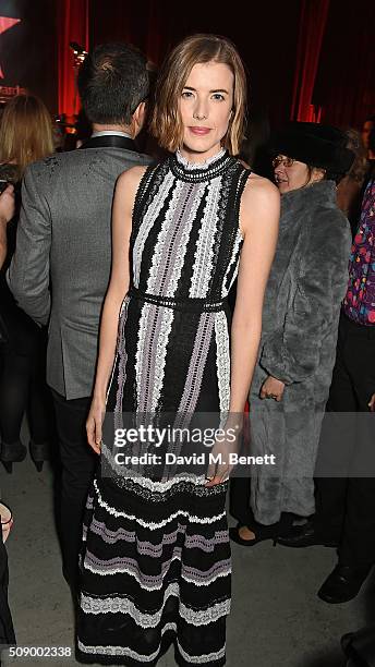 Agyness Deyn attends a champagne reception at the London Evening Standard British Film Awards at Television Centre on February 7, 2016 in London,...