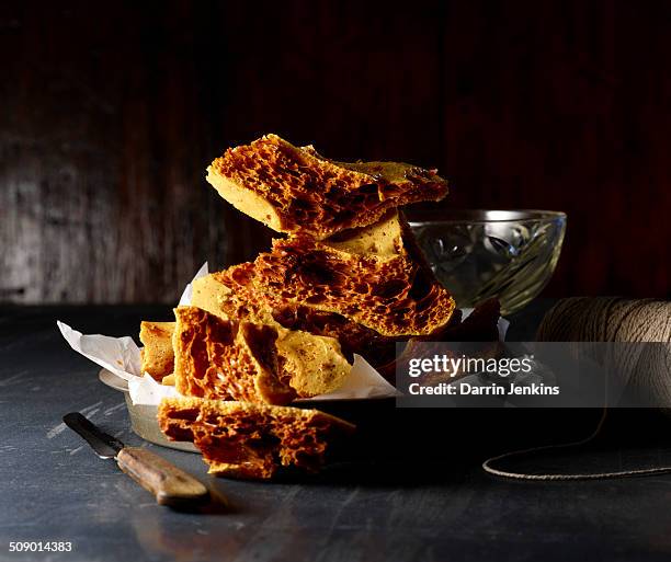 honeycomb - honeycomb toffee stock pictures, royalty-free photos & images