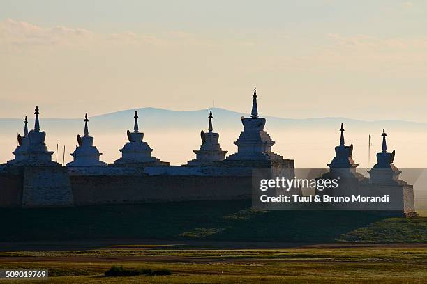 mongolia, kharkhorin, erdene zuu monastery - independent mongolia stock pictures, royalty-free photos & images