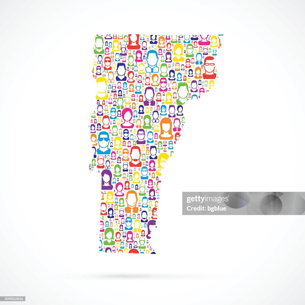 Vermont Map with People