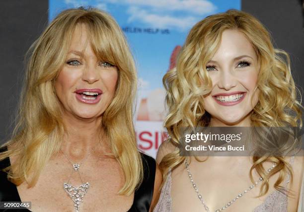 Actress Goldie Hawn and her daughter, actress Kate Hudson attend the film premiere of the romantic comedy "Raising Helen" on May 26, 2004 at the El...